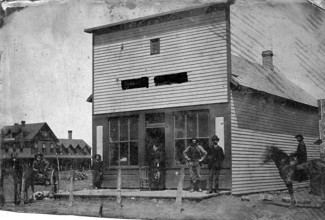 Tintype Photograph of Louis Palenske’s Saddle Shop