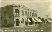 The Limerick Block, seen here in about 1910, housed J.F. Limerick's First National Bank.