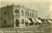 The Limerick Block, seen here in about 1910, housed J.F. Limerick's First National Bank.