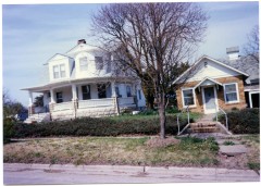 This photo shows the home of Dr. William Walker and his wife, Evelyn, in Eskridge, Kansas. Dr. Walker's office was located in the small brick building.