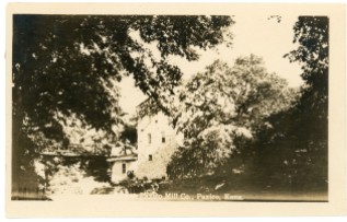 The Strowig brothers mill, located on Mill Creek at Snokomo Road at the site of the first town of Paxico, is the subject of this Zercher real photo postcard, postmarked 1911.