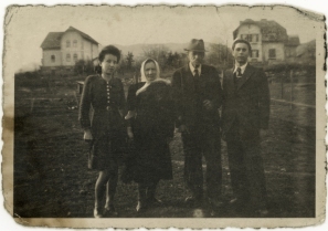 Friedrich Meditz, far right, poses in Buchel with his parents, Johann and Josefa Meditz, and his sister, Anne, circa 1940.