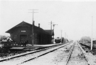 This Rock Island depot at Alma, Kansas was constructed in 1901 after the previous CRIP depot burned in February of that year. This depot burned to the ground on December 29, 1917.