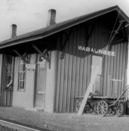 The CRIP depot at Wabaunsee, Kansas is seen in this photo, circa 1930.