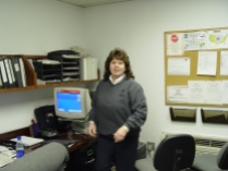 Nanette Martin is seen inside the Topeka package center dispatch office in this view.